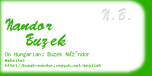 nandor buzek business card